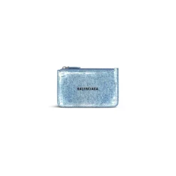 Portamonete E Portacarte Cash Grande Lungo Con Stampa Denim  da Donna in Blu