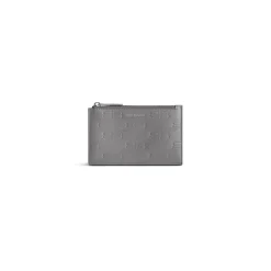 Portamonete E Portacarte Embossed Monogram Lungo In Box da Uomo in Grigio Scuro