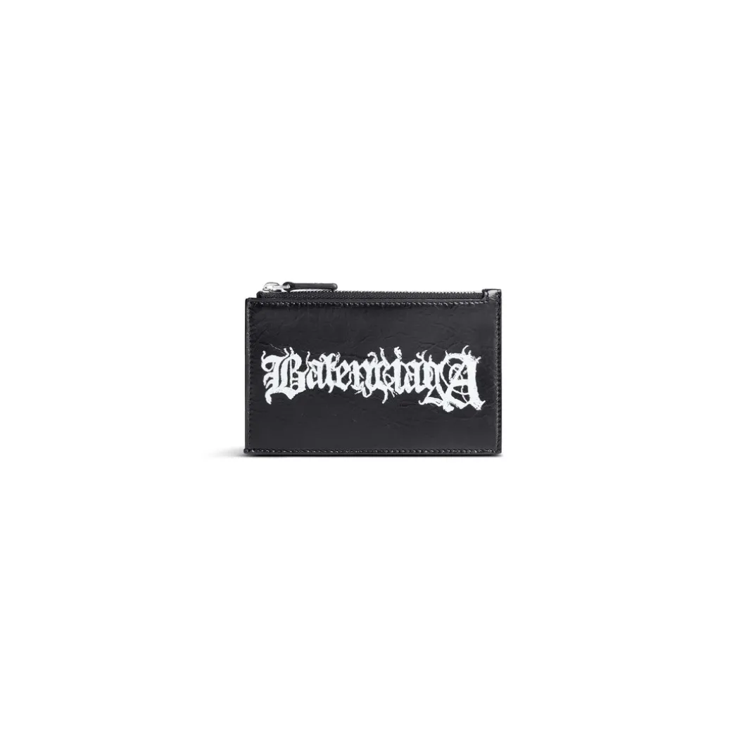 Portamonete E Portacarte Cash Grande E Lungo Diy Metal da Uomo in Nero/bianco
