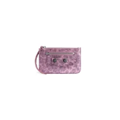 Portamonete E Portacarte Le Cagole Lungo Con Stampa Leopardata da Donna in Rosa