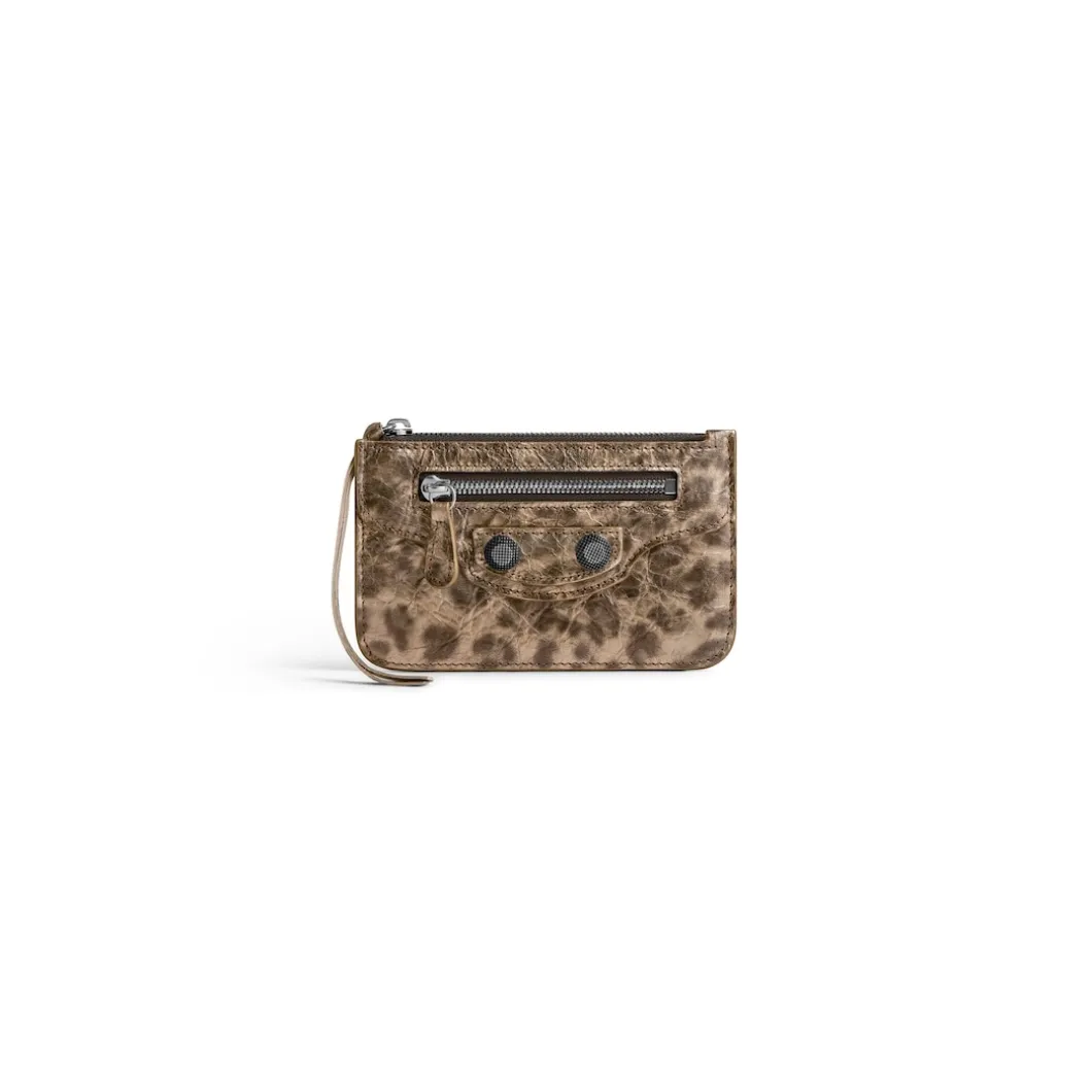 Portamonete E Portacarte Le Cagole Lungo Con Stampa Leopardata da Donna in Marrone