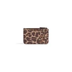 Portamonete E Portacarte Cash Grande Lungo Con Stampa Leopardata da Donna in Beige