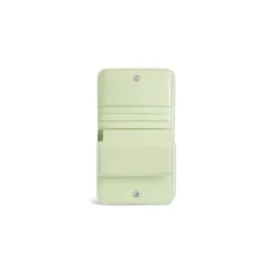 Portamonete E Portacarte Con Patta Cash Con Stampa Lillies  da Donna in Verde