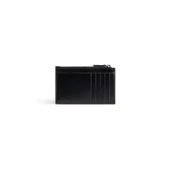 Portamonete E Portacarte Cash Grande Lungo In Vitello Box da Uomo in Nero/bianco