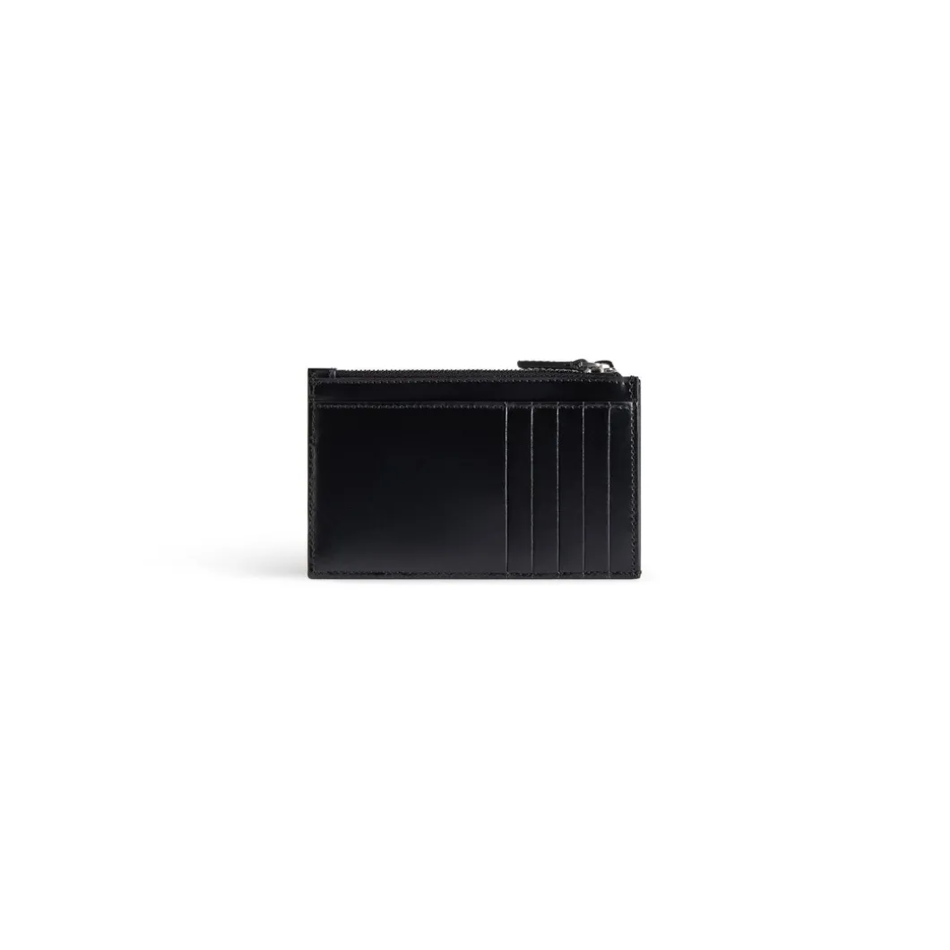 Portamonete E Portacarte Cash Grande Lungo In Vitello Box da Uomo in Nero/bianco