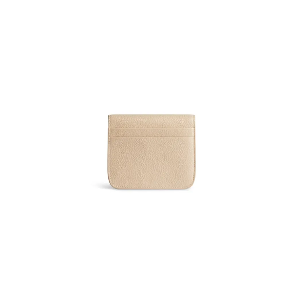 Portamonete E Portacarte Con Patta Cash da Donna in Beige/nero