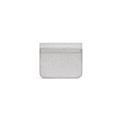 Portamonete E Portacarte Cash Con Pattina In Tessuto Scintillante da Donna in Argento