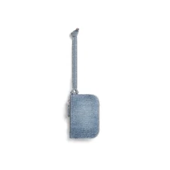 Portamonete Le Cagole In Denim Con Strass  da Donna in Blu