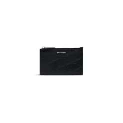 Portamonete Lungo E Portacarte Embossed Monogram In Pelle Box da Uomo in Nero