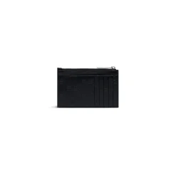 Portamonete Lungo E Portacarte Embossed Monogram In Pelle Box da Uomo in Nero