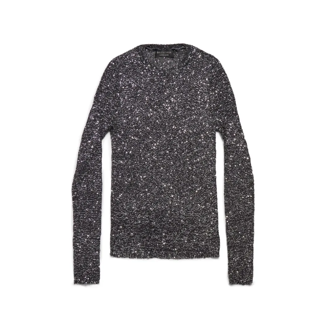 Pullover Aderente da Donna in Nero