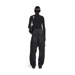 Pullover Con Guanti da Donna in Nero
