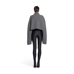 Pullover Cropped da Donna in Grigio