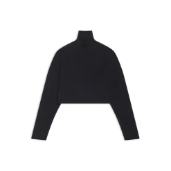 Pullover Cropped da Donna in Nero