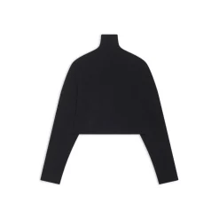 Pullover Cropped  da Donna in Nero