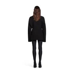 Pullover Dolcevita Hourglass da Donna in Nero