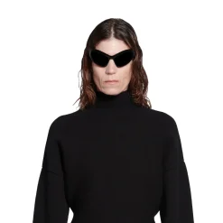 Pullover Dolcevita Hourglass da Donna in Nero