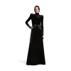 Pullover Dolcevita Round Shoulder da Donna in Nero