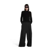 Pullover Furry Bal Horizontal Allover Aderente da Donna in Nero