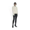 Pullover Mini Allover Logo da Donna in Bianco Sporco