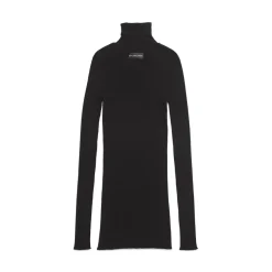 Pullover Seamless Fitted da Donna in Nero