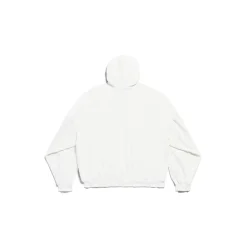 Round Hoodie Surfer Oversize in Bianco/azzurro