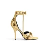 Sandali Cagole 110 Mm Metallizzati da Donna in Oro