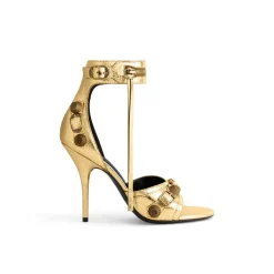 Sandali Cagole 110 Mm Metallizzati da Donna in Oro