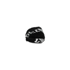 Sandali Furry Slide Allover Logo da Donna in Nero