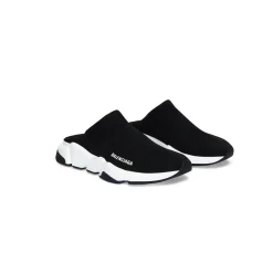 Sandali Slip-on Speed In Maglia Riciclata da Donna in Nero