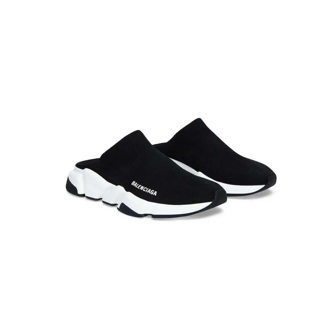 Sandali Slip-on Speed In Maglia Riciclata da Donna in Nero
