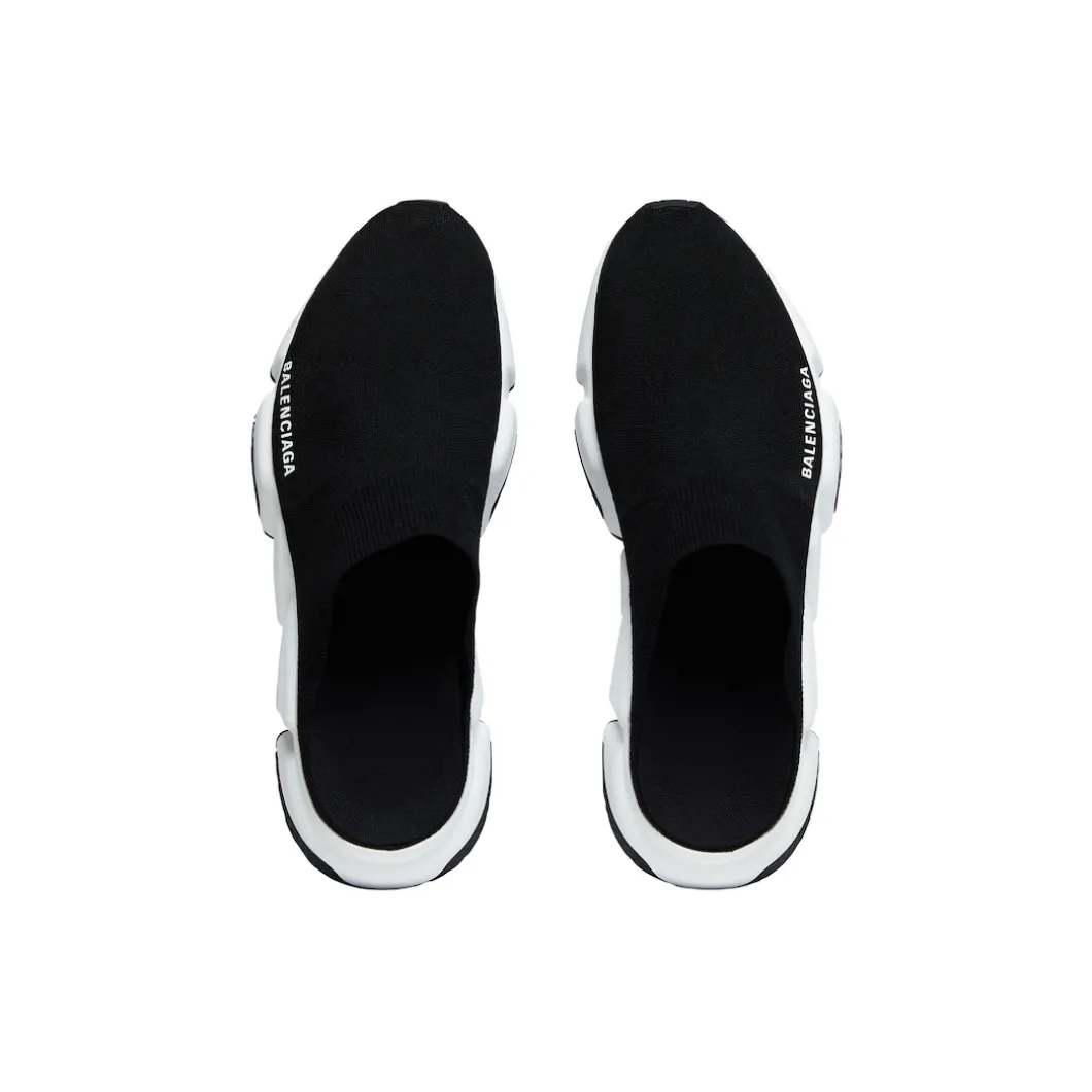 Sandali Slip-on Speed In Maglia Riciclata da Donna in Nero