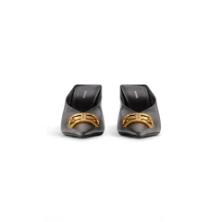 Sandali Slip-on Square Knife Bb 80 Mm Metallizzati da Donna in Grigio