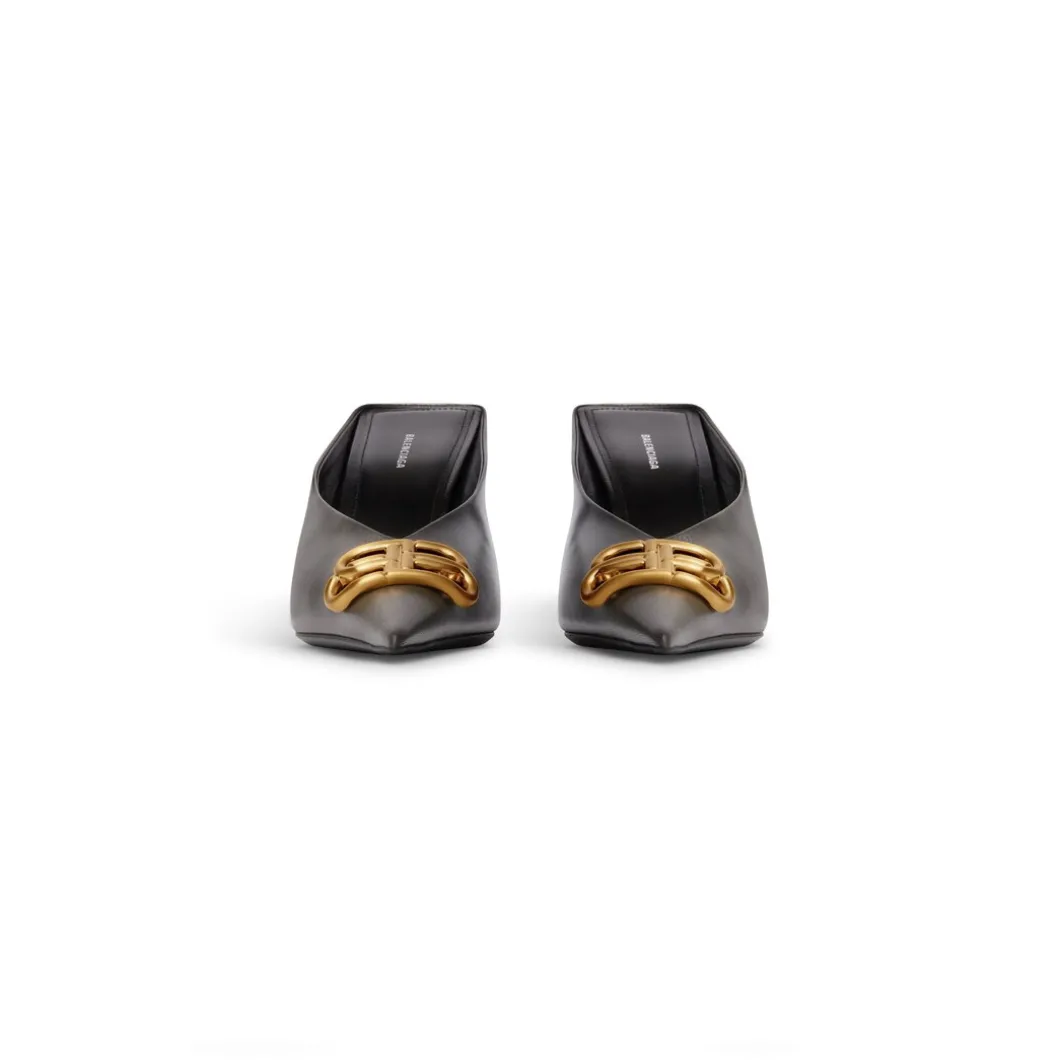 Sandali Slip-on Square Knife Bb 80 Mm Metallizzati da Donna in Grigio