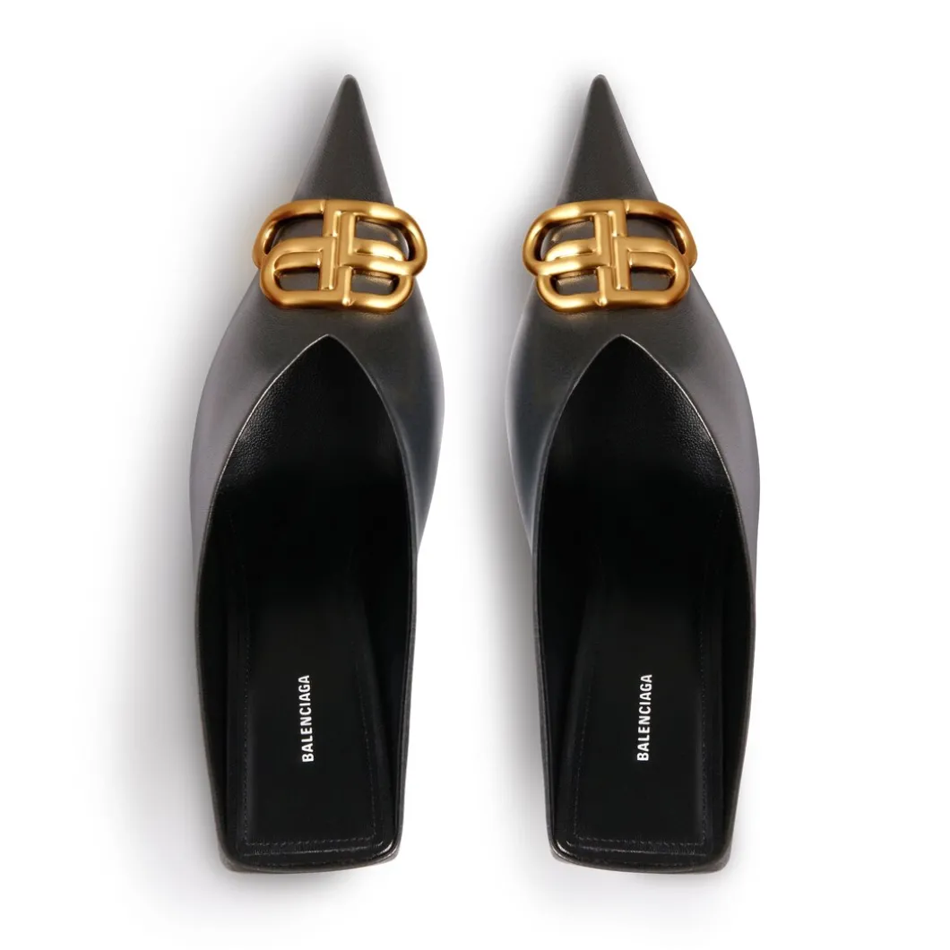 Sandali Slip-on Square Knife Bb 80 Mm Metallizzati da Donna in Grigio