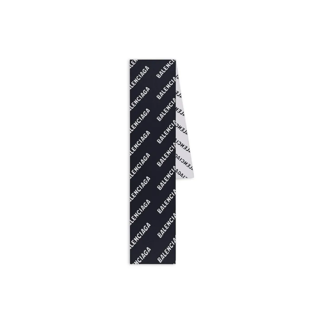 Sciarpa Allover Logo Scarf da Donna in Nero
