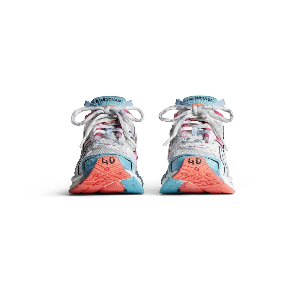 Sneaker Runner da Donna in Bianco/blu/rosa/arancione