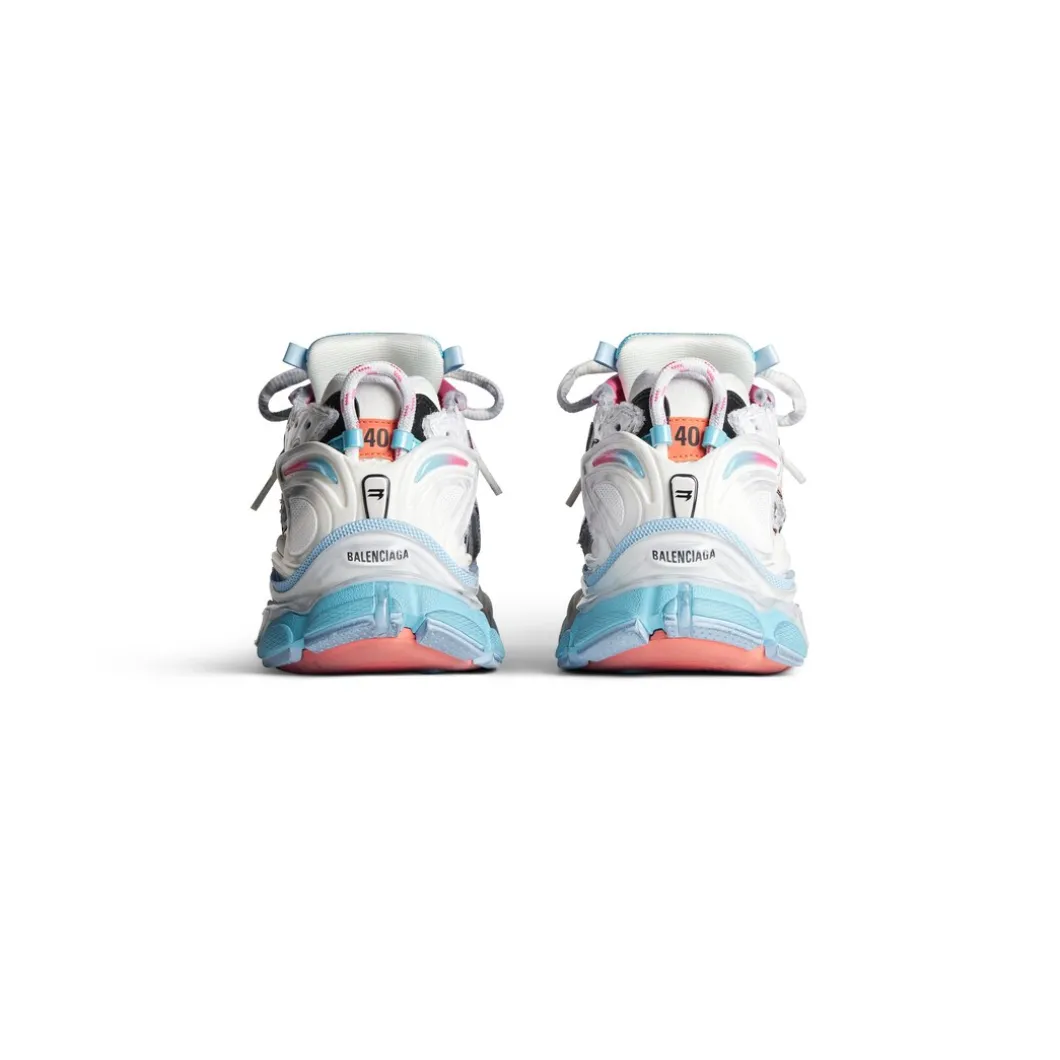 Sneaker Runner da Donna in Bianco/blu/rosa/arancione