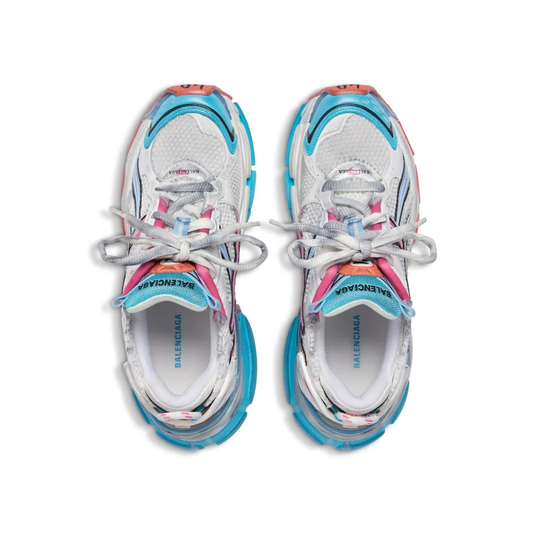 Sneaker Runner da Donna in Bianco/blu/rosa/arancione