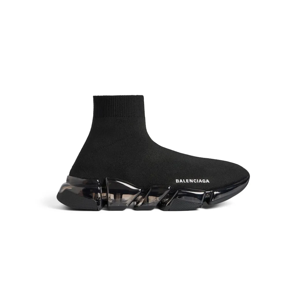 Sneaker Speed 2.0 Full Clear Sole In Maglia Riciclata da Donna in Nero