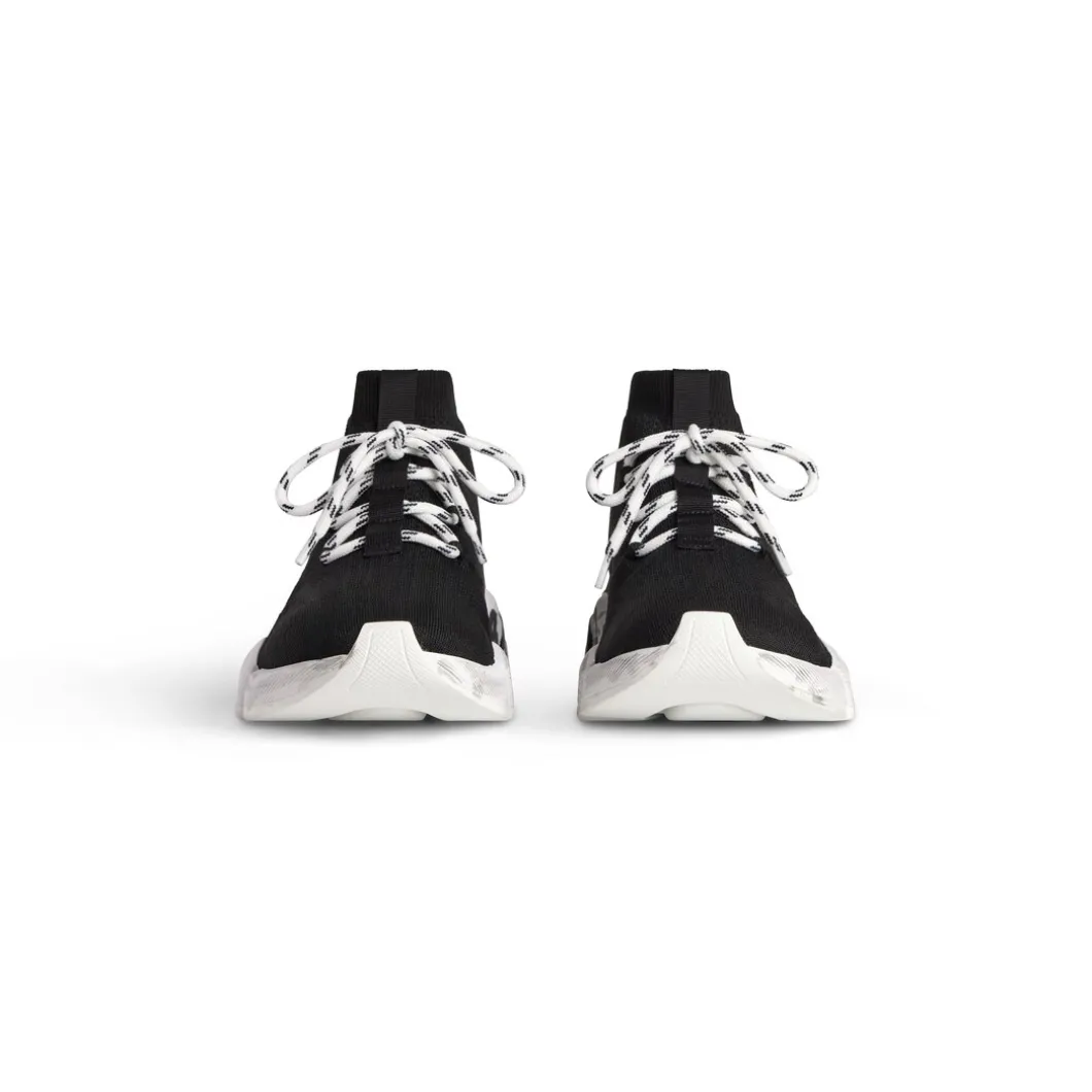 Sneaker Speed 2.0 Lace-up Graffiti In Maglia Riciclata da Donna in Nero