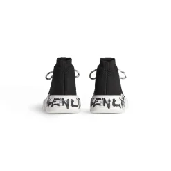 Sneaker Speed 2.0 Lace-up Graffiti In Maglia Riciclata da Donna in Nero