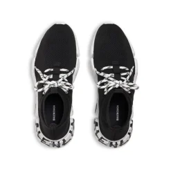 Sneaker Speed 2.0 Lace-up Graffiti In Maglia Riciclata da Donna in Nero