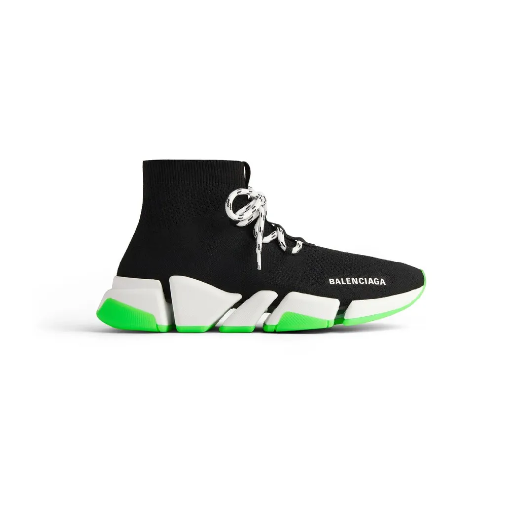 Sneaker Speed 2.0 Lace-up In Maglia Riciclata da Uomo in Nero