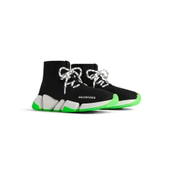 Sneaker Speed 2.0 Lace-up In Maglia Riciclata  da Uomo in Nero