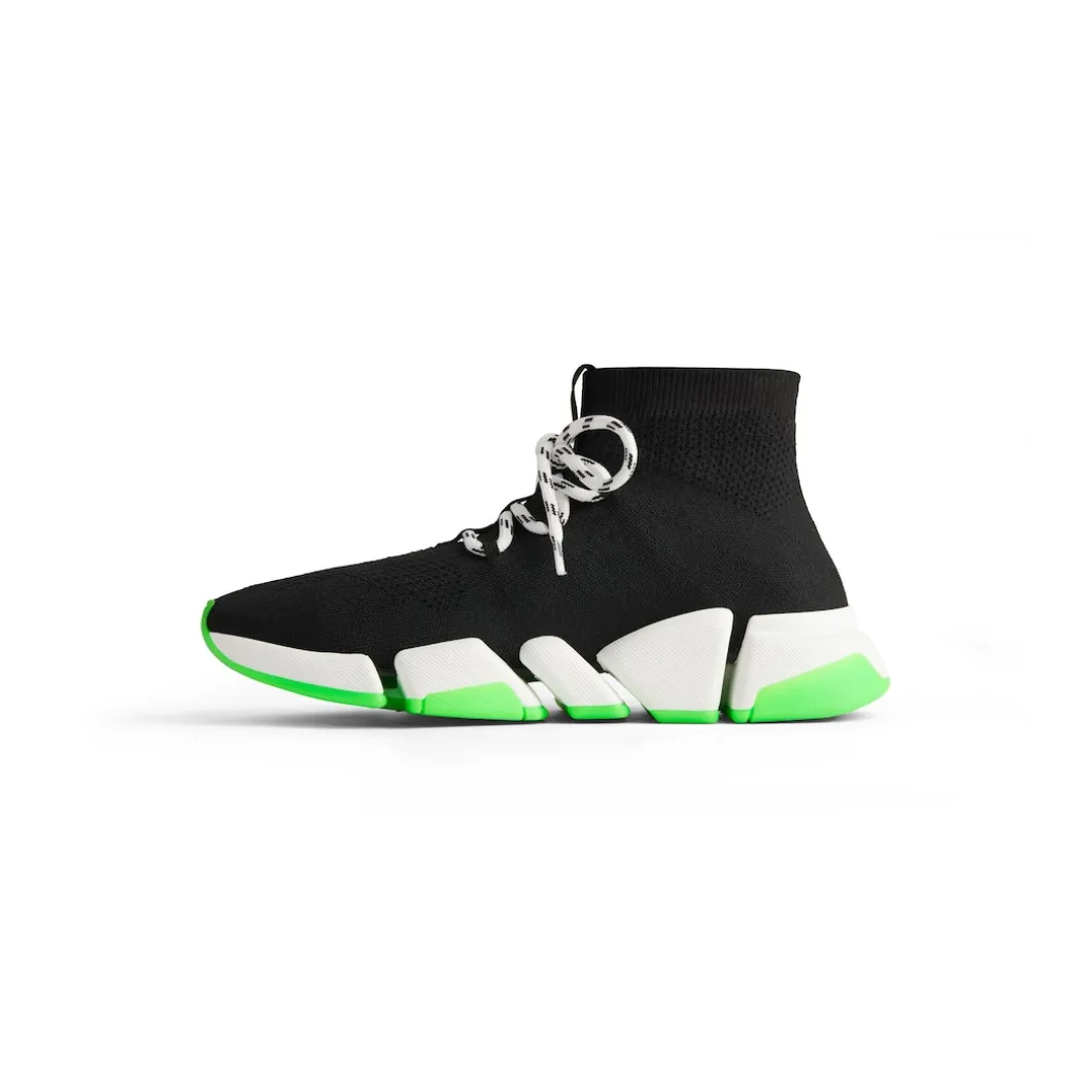 Sneaker Speed 2.0 Lace-up In Maglia Riciclata da Uomo in Nero