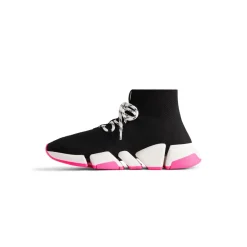 Sneaker Speed 2.0 Lace-up In Maglia Riciclata da Donna in Nero
