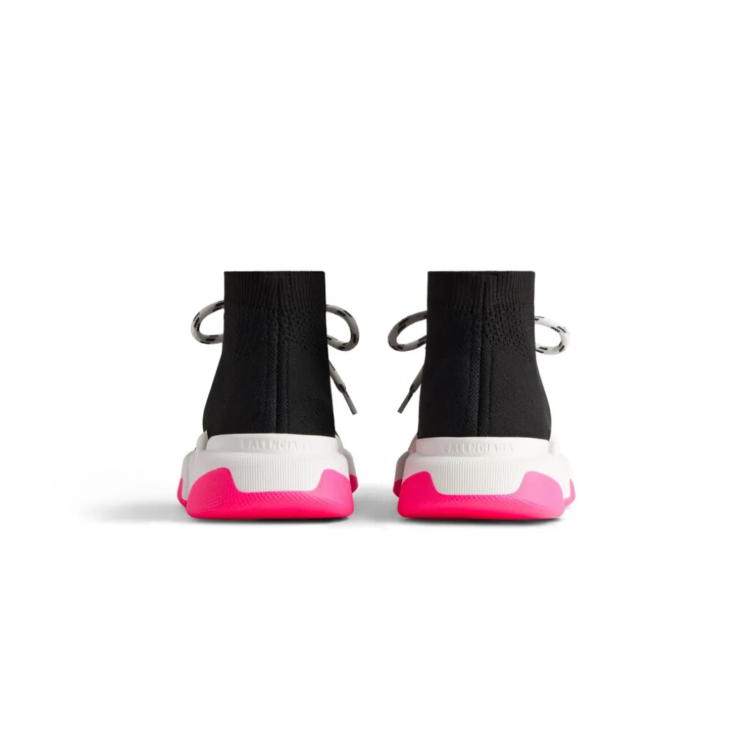Sneaker Speed 2.0 Lace-up In Maglia Riciclata da Donna in Nero