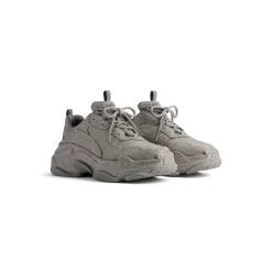 Sneaker Triple S Con Strass  da Donna in Grigio Scuro