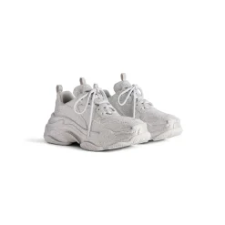 Sneaker Triple S Con Strass  da Donna in Grigio Chiaro
